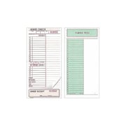RDW 2-Part Padded Two Kitchen Tear Off Guest Checks, 250 Count, PK8 3150PAD